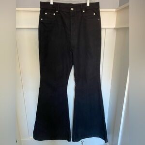 Rick Owen's FW24 Porterville Bolan Bootcut black denim
